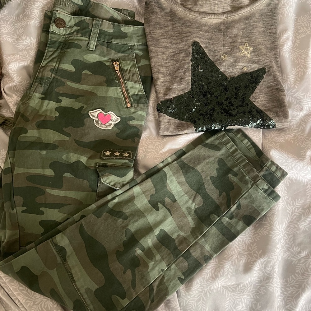 Camo Green Kids Top & Bottoms